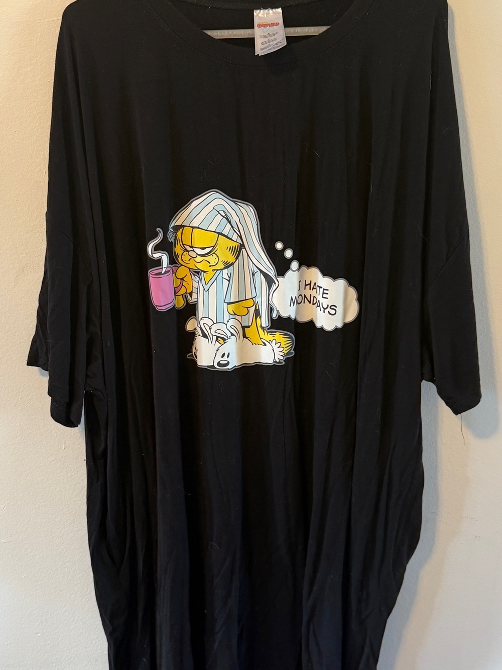 The Oodie Garfield I Hate Mondays Oversized Sleep Tee Nightshirt - OS